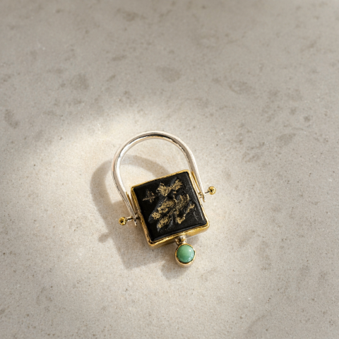 Glaukopis, Athena's Owl Onyx Ring