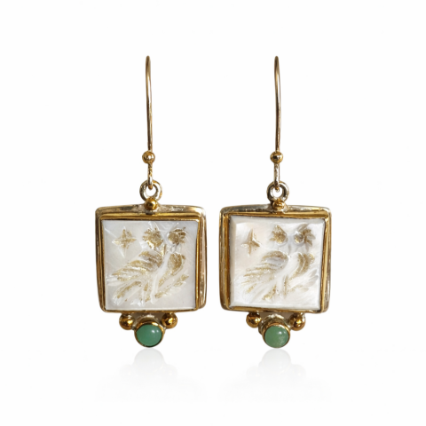 Athena's Light Mother-of-Pearl Earrings