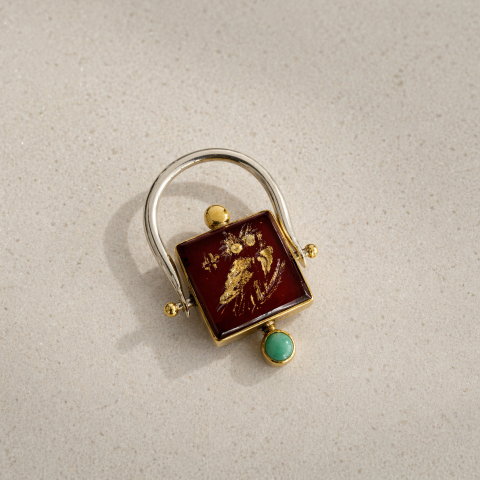 Seal of Wisdom Agate Ring