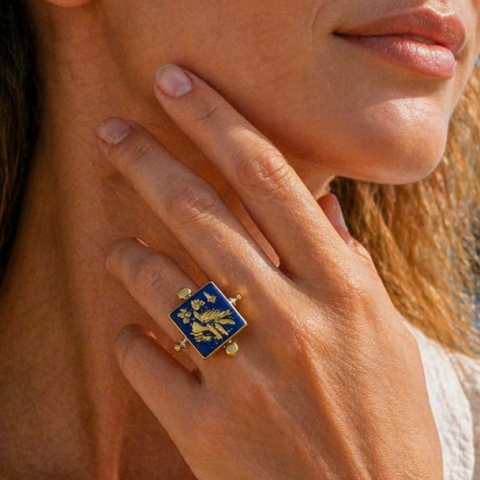 The Eye of Athena Lapis Ring
