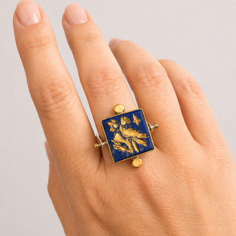 The Eye of Athena Lapis Ring