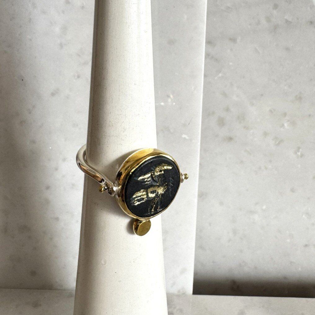 Karanlıkta Yol Bulan Yuvarlak Oniks Yüzük