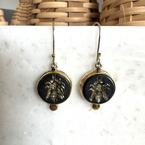 Efes’in Arısı Oniks Küpe