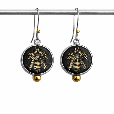 Bee of Ephesus Onyx Earring