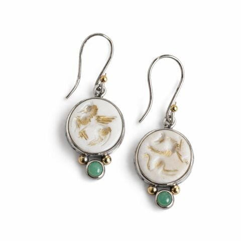 Horse of Light Mother-of-Pearl Earrings