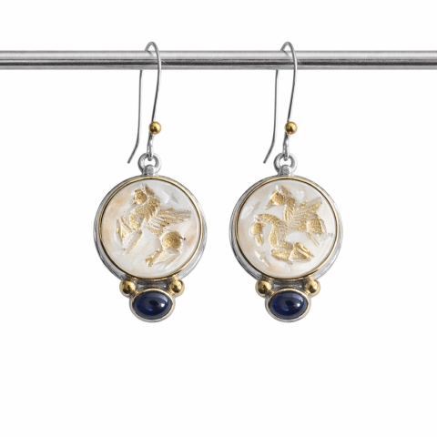 Horse of Light Mother-of-Pearl Earrings